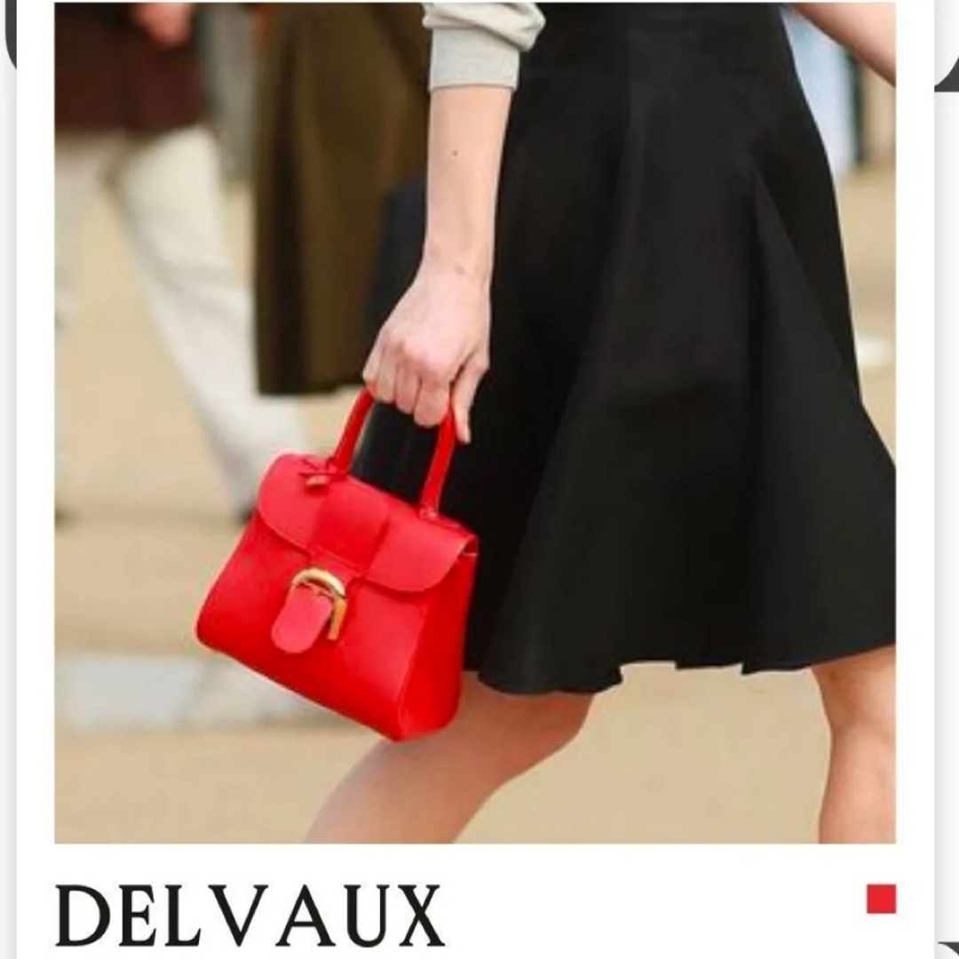 DELVAUX(デルヴォー)のデルヴォー(Delvaux) ブリヨン ミニ 2WAY ハンドバッグ レッド レディースのバッグ(ショルダーバッグ)の商品写真