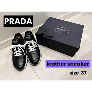 プラダ(PRADA)の【最終値下げ】PRADA レザースニーカー　サイズ37(スニーカー)