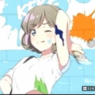 秋葉原アトレ ポップストア限定 ミニタペストリー 唐 可可  ラブライブ(キャラクターグッズ)