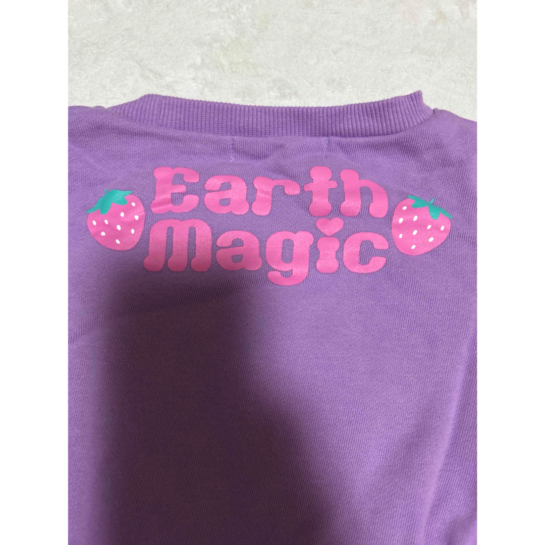 EARTHMAGIC(アースマジック)のアースマジック★いちご シルキー トレーナー 120 パープル キッズ/ベビー/マタニティのキッズ服女の子用(90cm~)(Tシャツ/カットソー)の商品写真