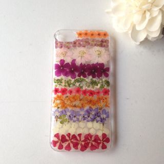 お花のマルチボーダー♡iPhoneケース(モバイルケース/カバー)