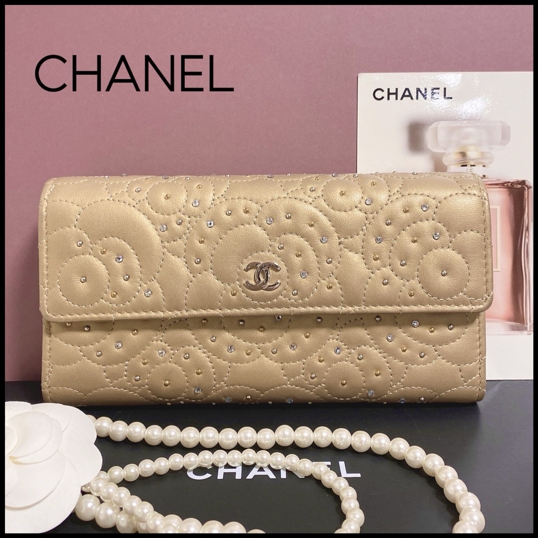 CHANEL - ☆美品☆レア☆シャネル ラインストーン スタッズ 長財布