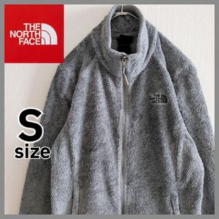 ザノースフェイス(THE NORTH FACE)のノースフェイス　フルジップ　ボアジャケット　グレー　Sサイズ　刺繍ロゴ　US古着(ブルゾン)