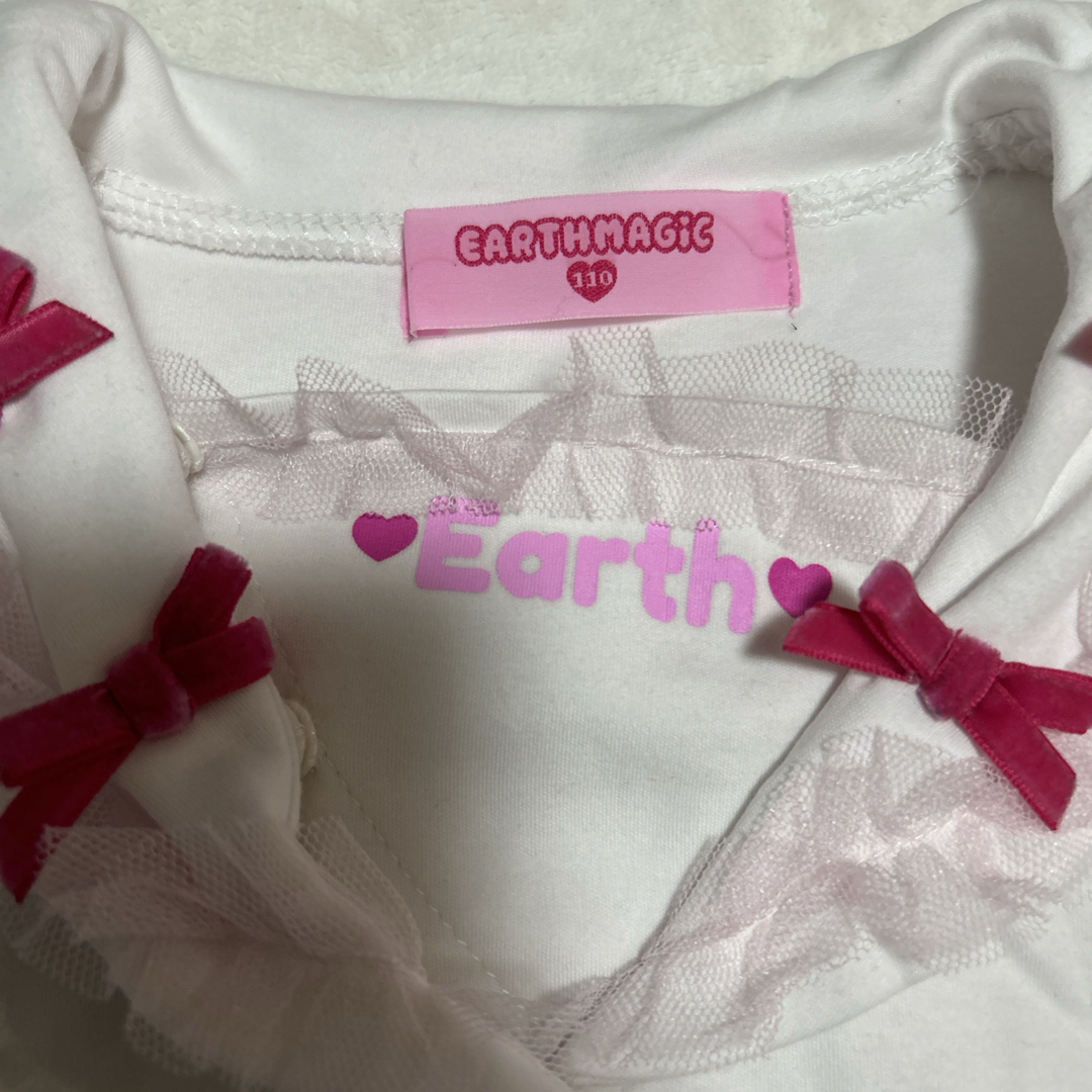 EARTHMAGIC(アースマジック)のアースマジック★セーラー シャツ 110  ブラウス キッズ/ベビー/マタニティのキッズ服女の子用(90cm~)(Tシャツ/カットソー)の商品写真