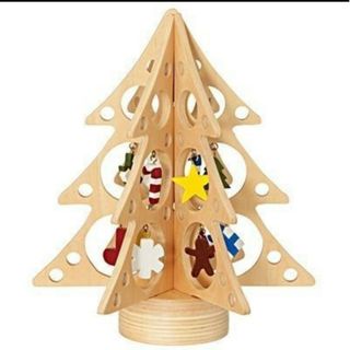 ムジルシリョウヒン(MUJI (無印良品))の未使用 無印良品 木製ツリー WOODEN TREE クリスマス オーナメント(置物)