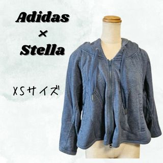 アディダスバイステラマッカートニー(adidas by Stella McCartney)のadidas ステラマッカートニー コラボ ショート丈 スウェット パーカー(パーカー)