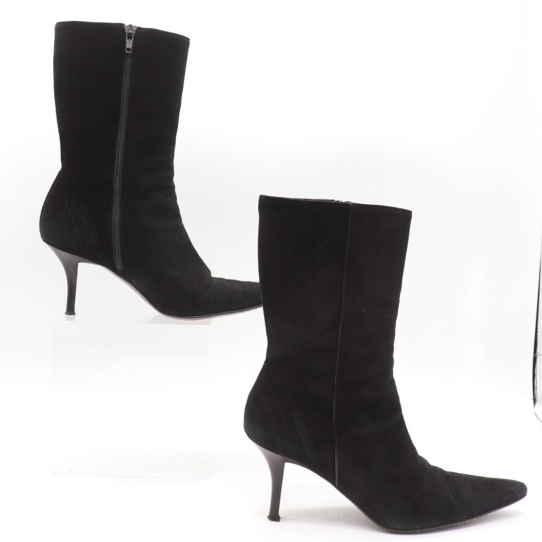 Cole Haan(コールハーン)のコールハーン スウェードブーツ ハイヒール ブランド シューズ 靴 イタリア製 黒   レディース 6･2/1サイズ ブラック COLE HAAN レディースの靴/シューズ(ブーツ)の商品写真