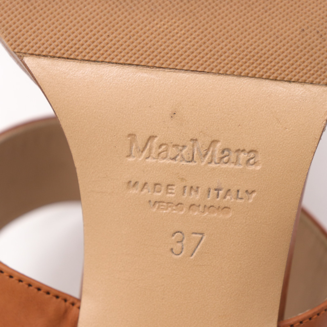Max Mara(マックスマーラ)のマックスマーラ ストラップサンダル ブランド 靴 シューズ イタリア製 レディース 37サイズ ブラウン MAX MARA レディースの靴/シューズ(サンダル)の商品写真