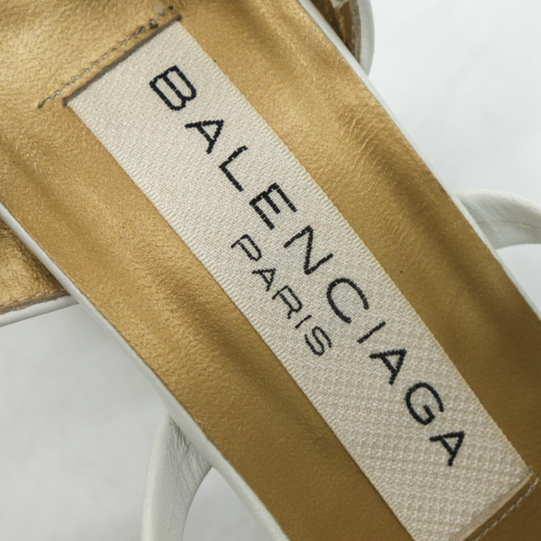 Balenciaga(バレンシアガ)のバレンシアガ サンダル 未使用 訳あり 本革 レザー ブランド 日本製 白 レディース 36サイズ ホワイト BALENCIAGA レディースの靴/シューズ(サンダル)の商品写真