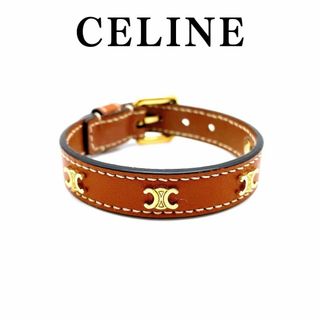 セリーヌ(celine)のセリーヌ マイヨン トリオンフ ブレスレット　レディース　ブラウン　レザー　金(ブレスレット/バングル)