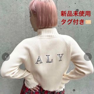 ダブルクローゼット(w closet)のAlley by  wcloset ダメージZIPカーディガン アリー(ニット/セーター)