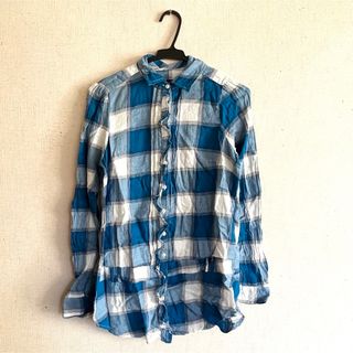 アメリカンイーグル(American Eagle)のアメリカンイーグルアウトフィッターズ　チェックシャツ　切りっぱなしデザイン(シャツ/ブラウス(長袖/七分))