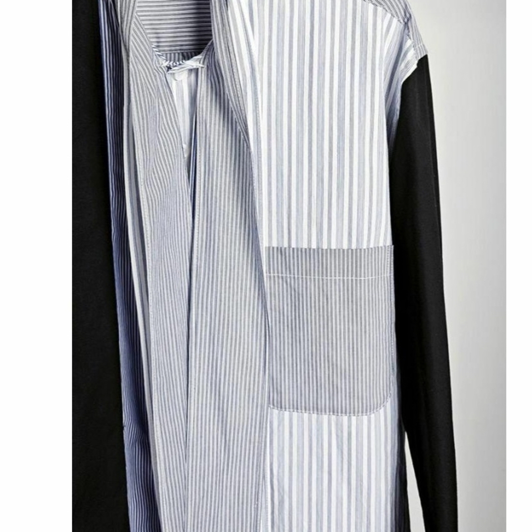 Yohji Yamamoto(ヨウジヤマモト)のCRAZY STRIPE SWITCHING BOW COLLAR SHIRT レディースのトップス(シャツ/ブラウス(長袖/七分))の商品写真