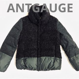 アントゲージ(Antgauge)の【ANTGAUGE】異素材MIXダウンジャケット【アントゲージ】ブラックチェック(ダウンジャケット)