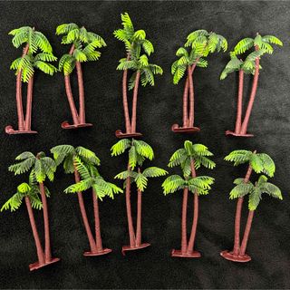 ジオラマ ミニチュア ヤシの木 植物 ジオラマ 10本セット 送料無料(模型製作用品)