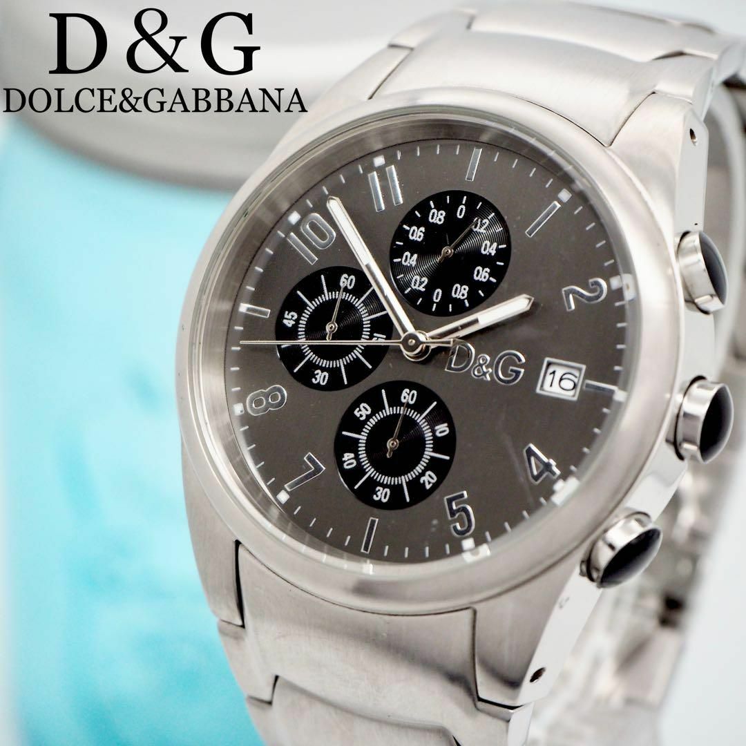 384【美品】ドルガバ時計　ドルチェ＆ガッバーナ　メンズ腕時計　クロノグラフ | フリマアプリ ラクマ
