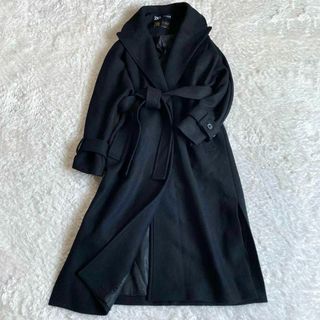 ZARA - ZARA ザラ MANTECO ベルテッド ウール ロングコート ブラック L ...