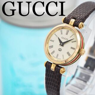 グッチ(Gucci)の382【美品】GUCCI グッチ時計　レディース腕時計　シェリーライン　ゴールド(腕時計)