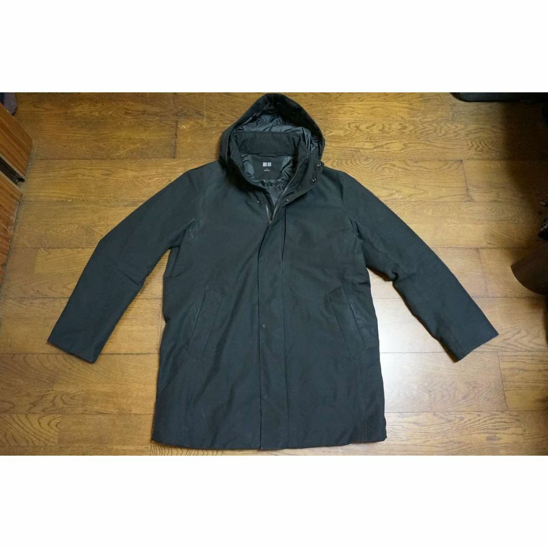 UNIQLO□ハイブリッドダウンコート□メンズM□黒□タグ付き未 UNIQLO□ハイブリッドダウンコート□メンズM□黒□タグ付き未