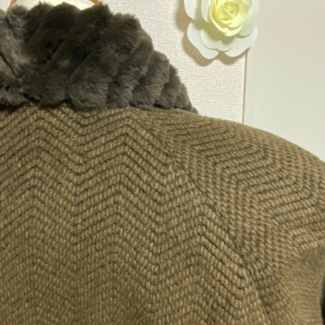 LALIBERTE レッキスファーアンゴラコート レディースのジャケット/アウター(毛皮/ファーコート)の商品写真