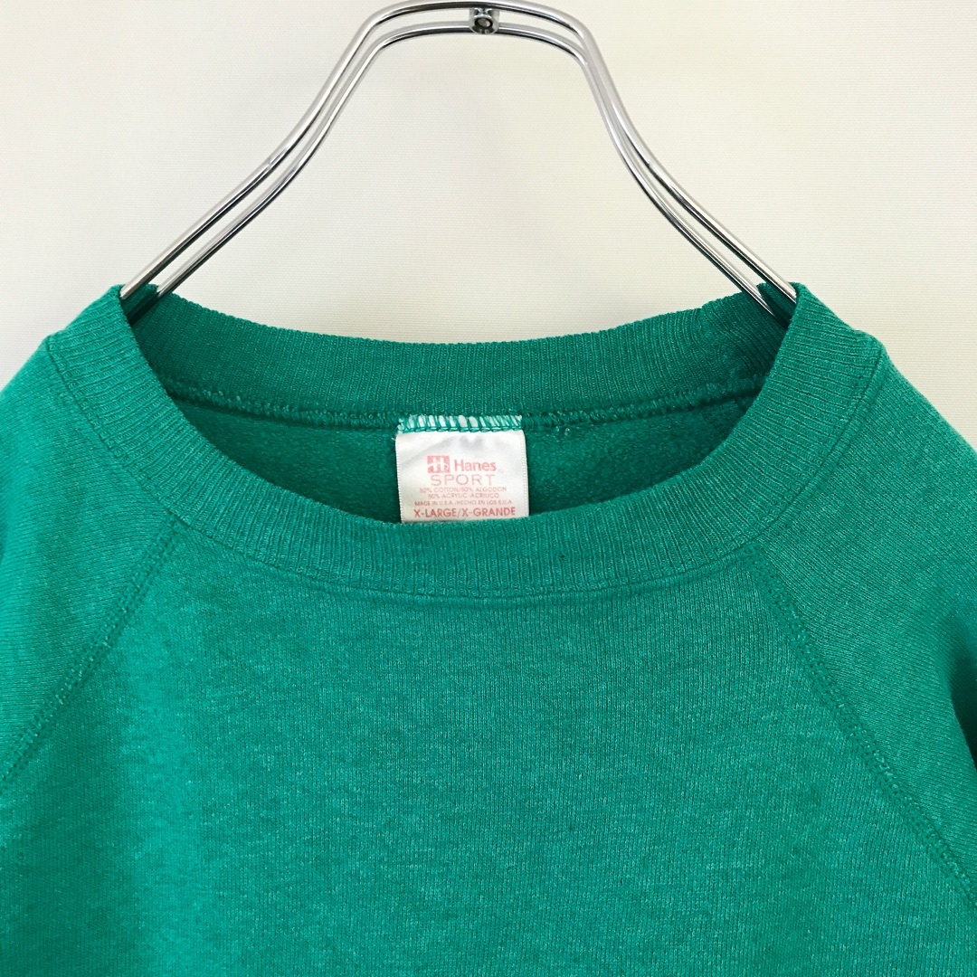 Hanes - Hanes SPORT ☆90s USA製☆ラグランスウェット☆無地 Hanes - Hanes SPORT ☆90s USA製☆ラグランスウェット☆無地