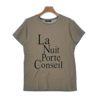 アルアバイル(allureville)のallureville アルアバイル Tシャツ・カットソー 2(M位) 茶系 【古着】【中古】(カットソー(半袖/袖なし))