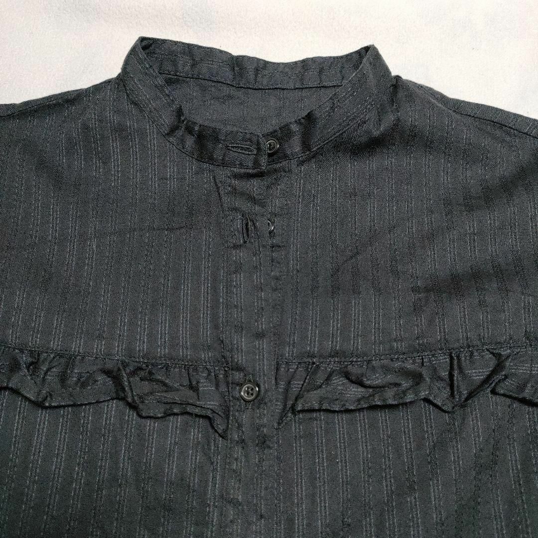GU(ジーユー)のGU ジーユー (M)　フリルブラウス レディースのトップス(シャツ/ブラウス(半袖/袖なし))の商品写真