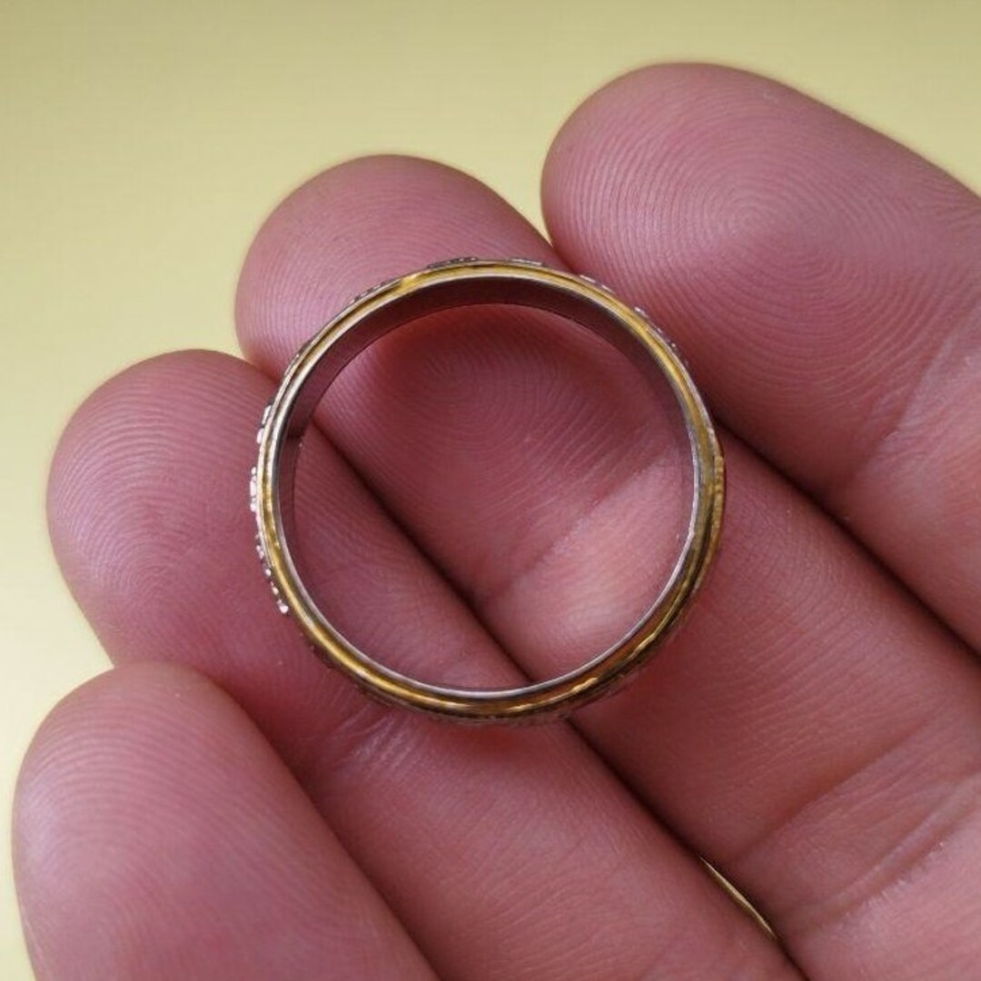 銅製南無観世音菩薩24号回転指輪 レディースのアクセサリー(リング(指輪))の商品写真