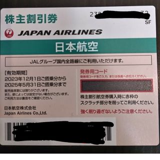 JAL 株主優待　2025年5月31日まで1枚(航空券)