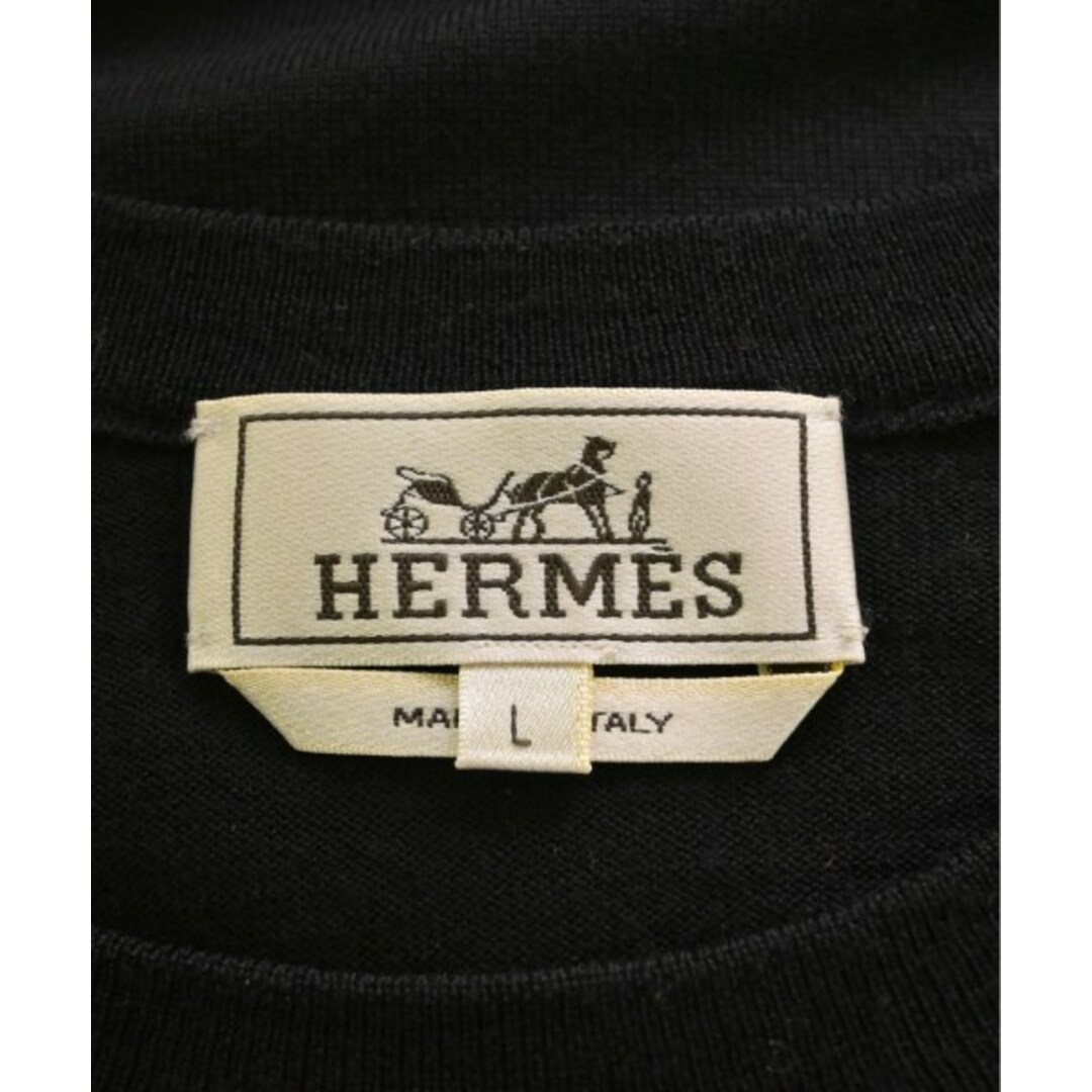 Hermes(エルメス)のHERMES エルメス ニット・セーター L 黒 【古着】【中古】 メンズのトップス(ニット/セーター)の商品写真