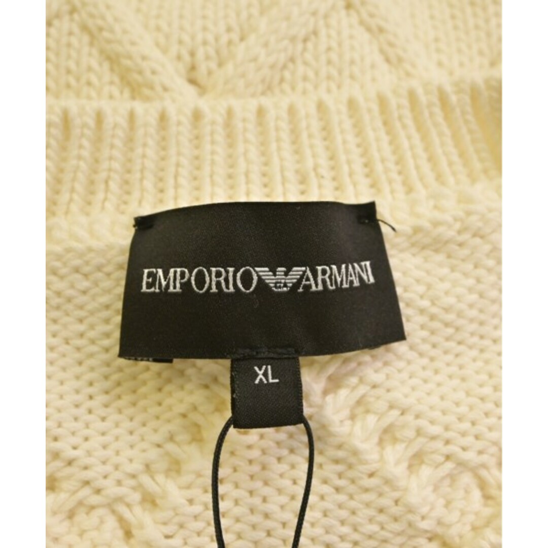 Emporio Armani(エンポリオアルマーニ)のEMPORIO ARMANI エンポリオアルマーニ ニット・セーター XL 白 【古着】【中古】 メンズのトップス(ニット/セーター)の商品写真