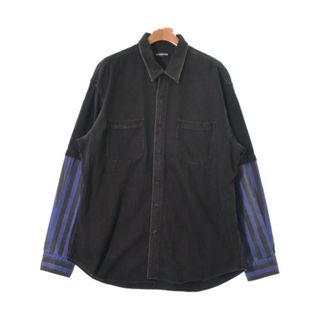 バレンシアガ(Balenciaga)のBALENCIAGA カジュアルシャツ 39(M位) 黒xグレーx青 【古着】【中古】(シャツ)