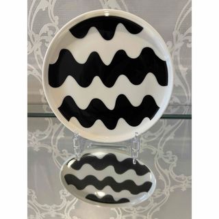 マリメッコ(marimekko)の【④マリメッコ　ロッキ　ブラック　プレート　marimekko lokki 黒】(食器)