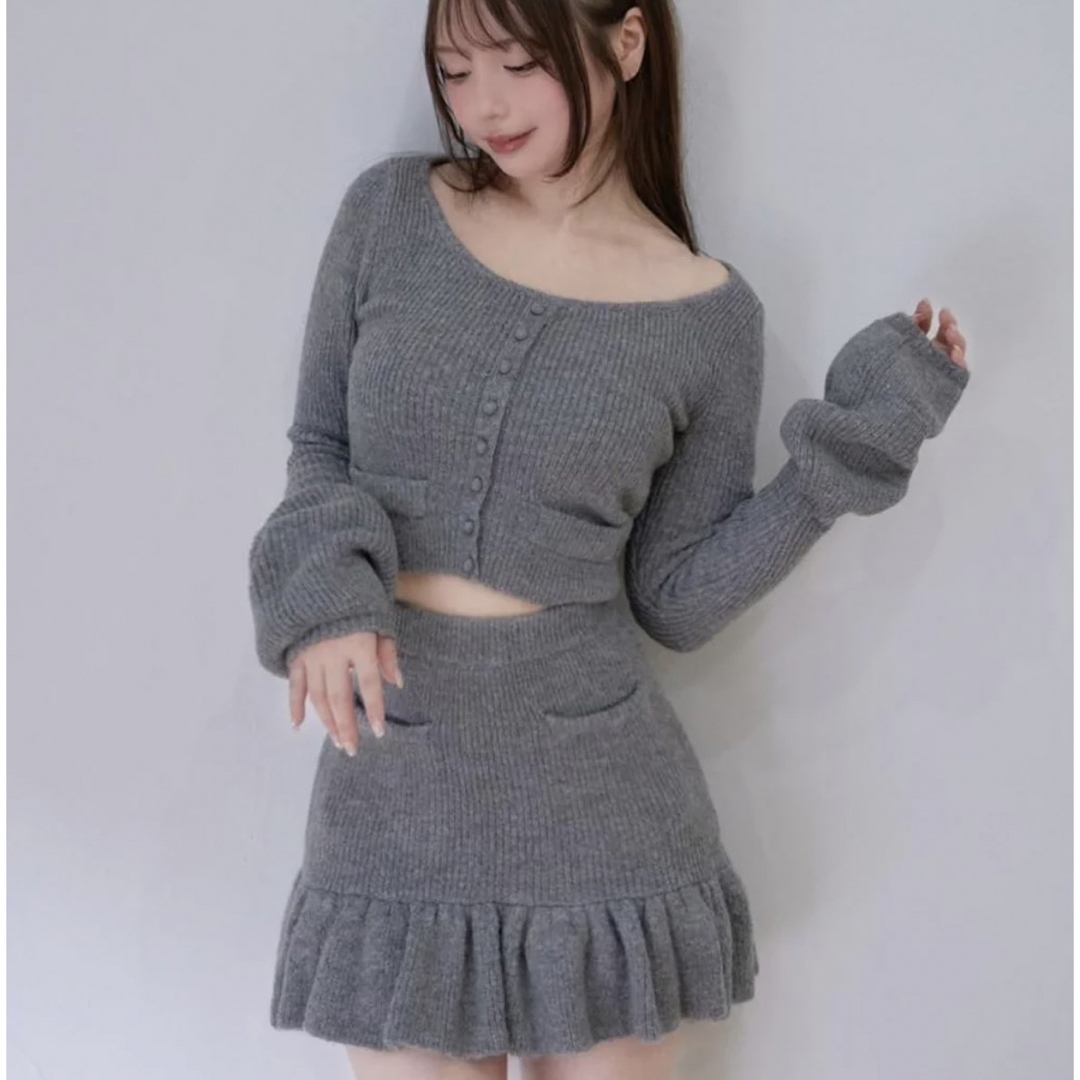 ANDMARY Marie knit set up Beige セットアップトップスのみ試着済み