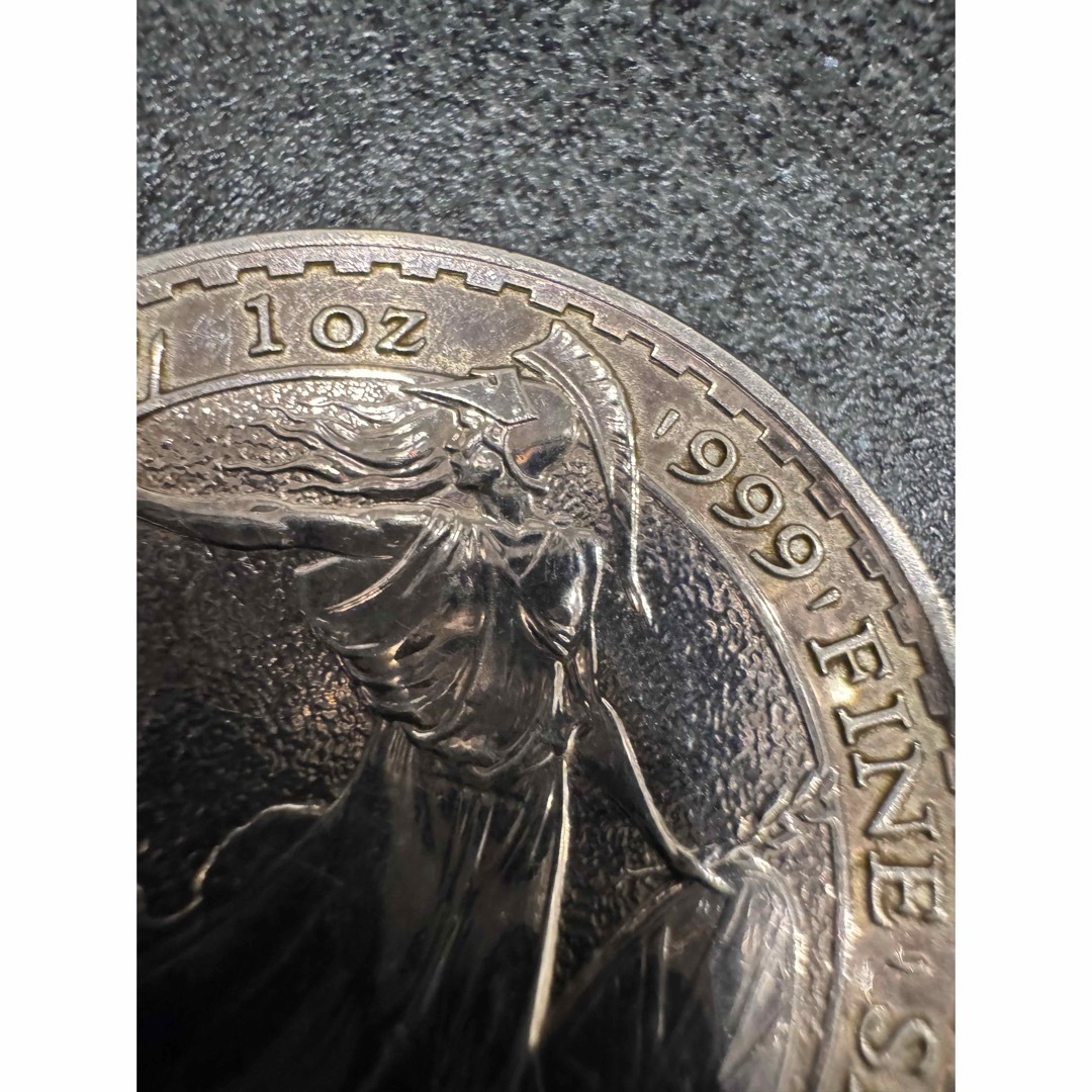 純銀　銀貨2枚セット　1oz2枚　中古品　ノアの箱舟　ブリタニア エンタメ/ホビーのコレクション(その他)の商品写真