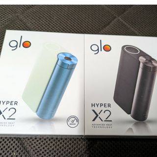 グロー(glo)のグローハイパーX2ブラック&ブルー2個セット(タバコグッズ)