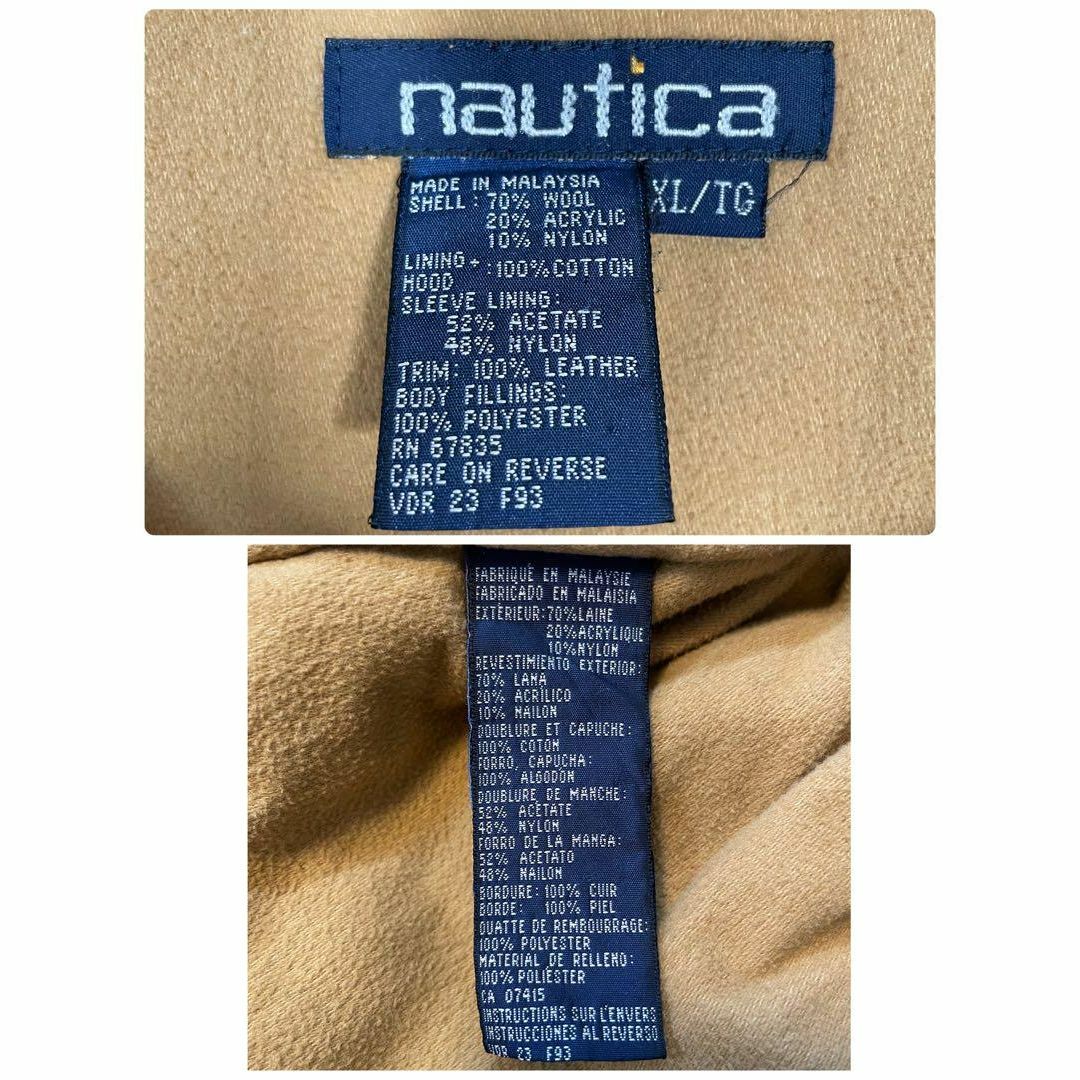 NAUTICA(ノーティカ)の【オーバーサイズXL】NAUTICA ウールジャケット古着 ロゴ刺繍チェック柄 メンズのジャケット/アウター(ブルゾン)の商品写真