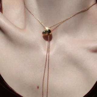 ソワリー(Soierie)のまる様専用ソワリー　Poire small lariat ゴールド(ネックレス)