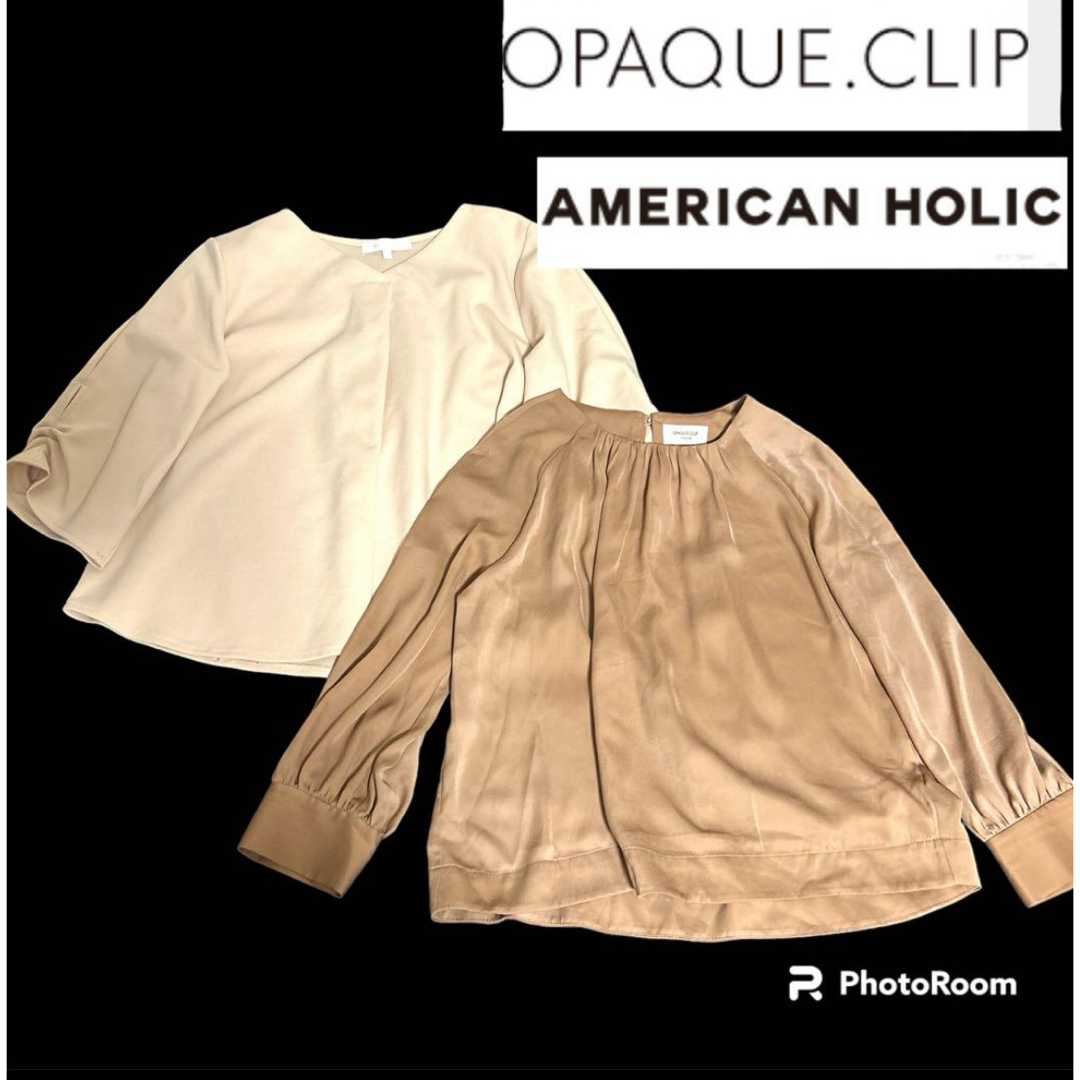 OPAQUE(オペーク)のレディース　オフィスカジュアル　トップス　２枚セット レディースのトップス(シャツ/ブラウス(長袖/七分))の商品写真