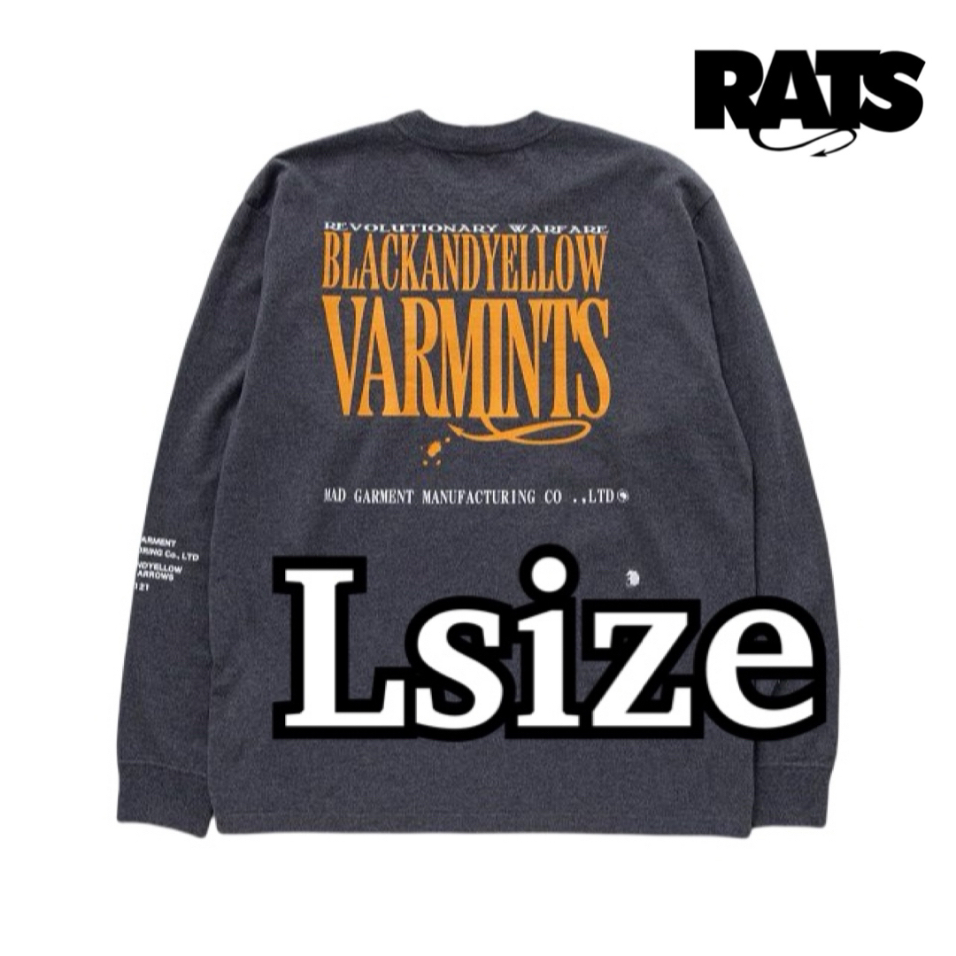 通販の公式 ラッツ ロングスリーブTシャツ/RATS CHARCOAL Lサイズ