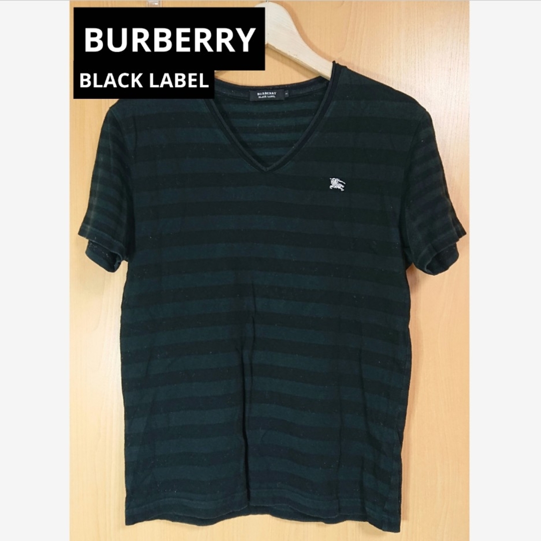 BURBERRY BLACK LABEL(バーバリーブラックレーベル)のBURBERRY BLACK LABEL 半袖 Tシャツ ボーダー サイズ2 メンズのトップス(シャツ)の商品写真