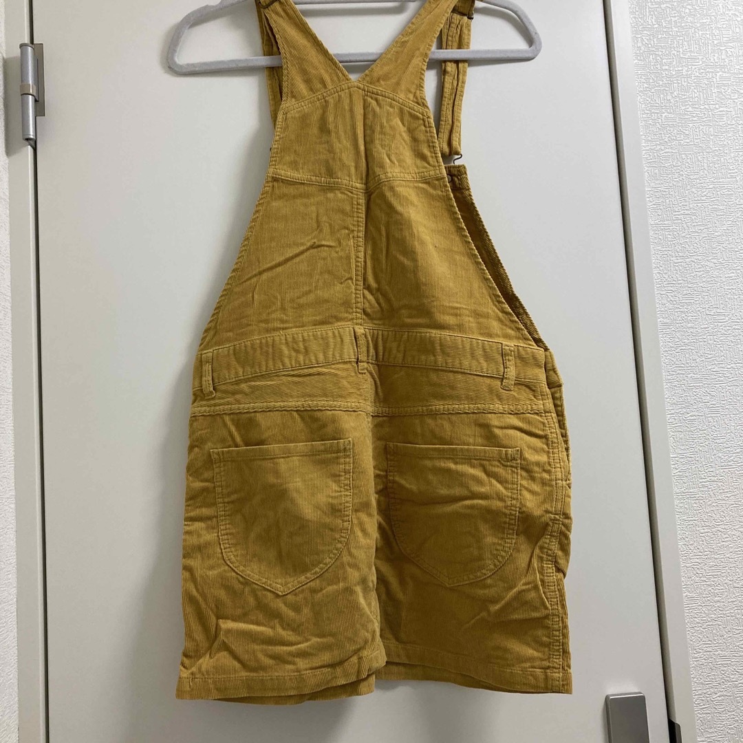 LOWRYS FARM(ローリーズファーム)の《ローリーズファーム》コーデュロイジャンパースカート　マスタード　Lサイズ　綿 レディースのスカート(ミニスカート)の商品写真