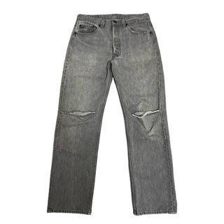 リーバイス(Levi's)のUSA製 リーバイス501 先染め クラッシュ ブラックデニム(デニム/ジーンズ)