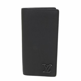 ルイヴィトン(LOUIS VUITTON)のルイヴィトン ポルトフォイユ・ブラザ NM グレインレザー 黒  M69980 LVアエログラム 二つ折り長財布 未使用品(折り財布)