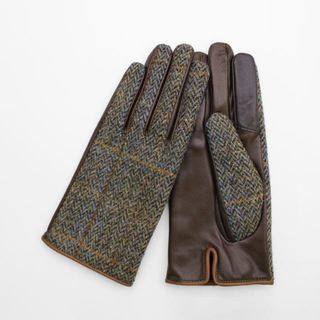 WOMEN Harris Tweed グローブ スクワラン加工 抗菌機能(手袋)