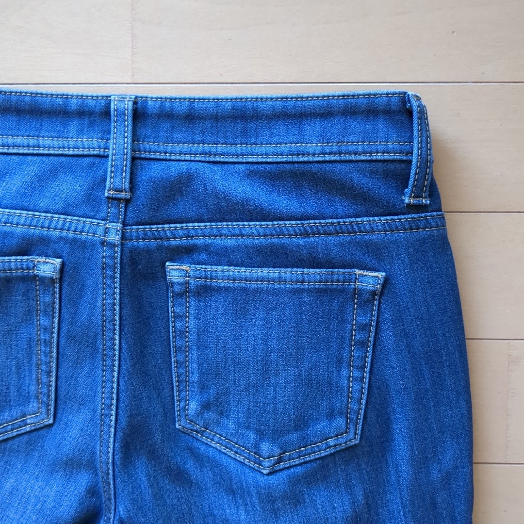 NAVY(ネイビー)のNAVY JEANS 27(58cm）厚手裏起毛暖か　ストレッチデニムパンツ レディースのパンツ(デニム/ジーンズ)の商品写真