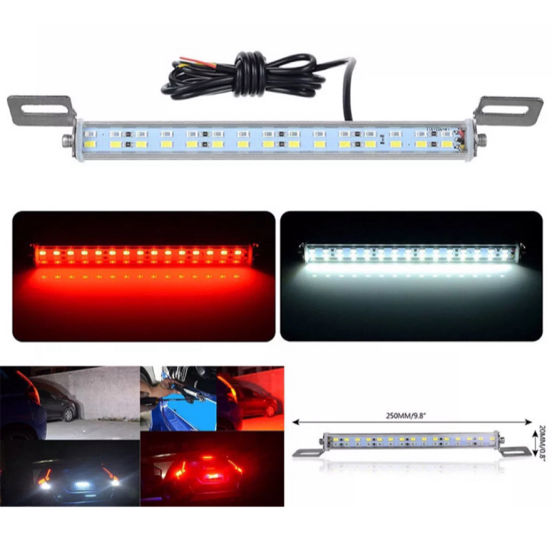 LED ナンバー灯 ステー付 爆光 ライセンスランプ ブレーキ バックフォグ   自動車/バイクの自動車(汎用パーツ)の商品写真
