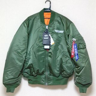 アルファインダストリーズ(ALPHA INDUSTRIES)のアルファ MA-1 TOP GUN/トップガン コラボ【未使用★SAGE★XL】(フライトジャケット)