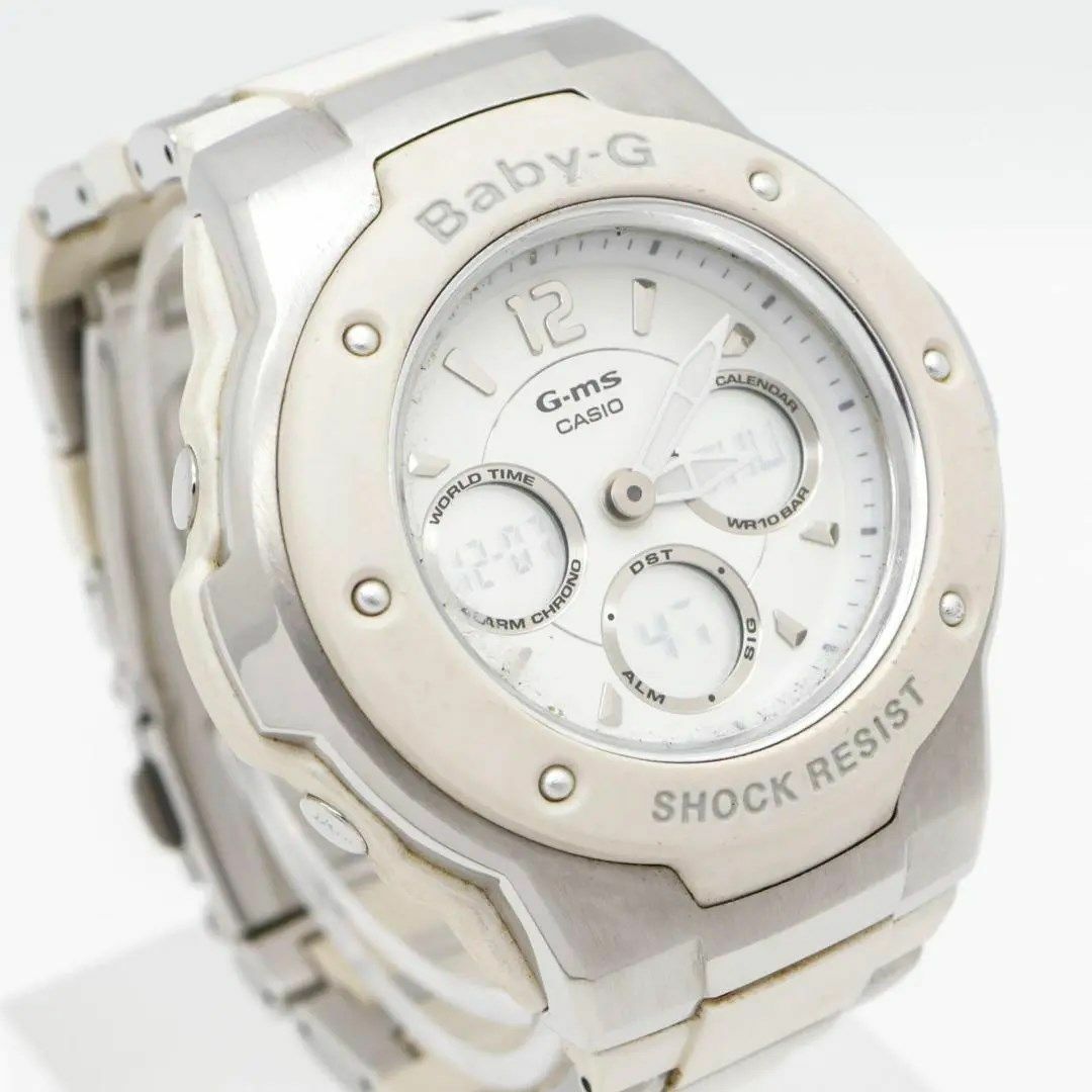 《希少》 Baby-G 腕時計 ホワイト G-ms レディース クォーツ a銀色白色防水機能