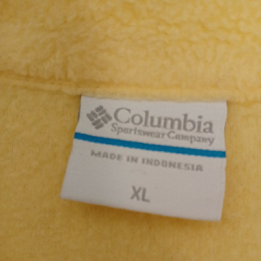 Columbia(コロンビア)の83♪US古着コロンビアレディースフリースジャケットイエローUS-XL日本2XL レディースのジャケット/アウター(ナイロンジャケット)の商品写真